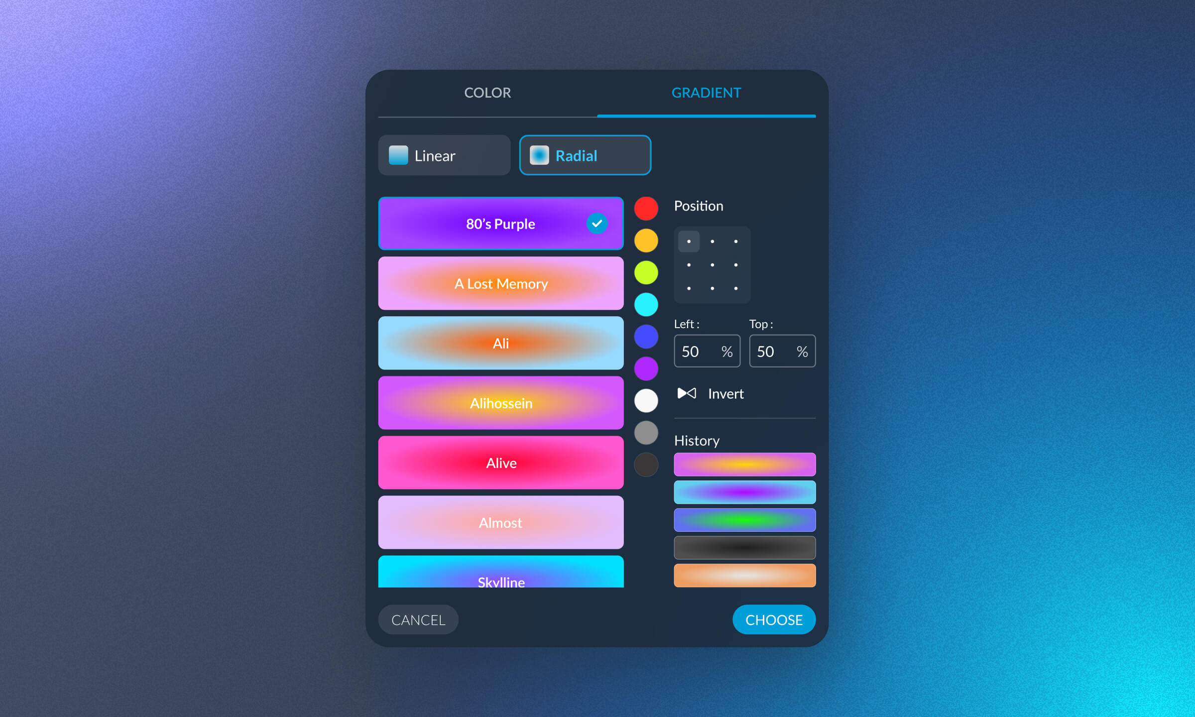 Les dégradés radiaux débarquent sur GoodBarber !