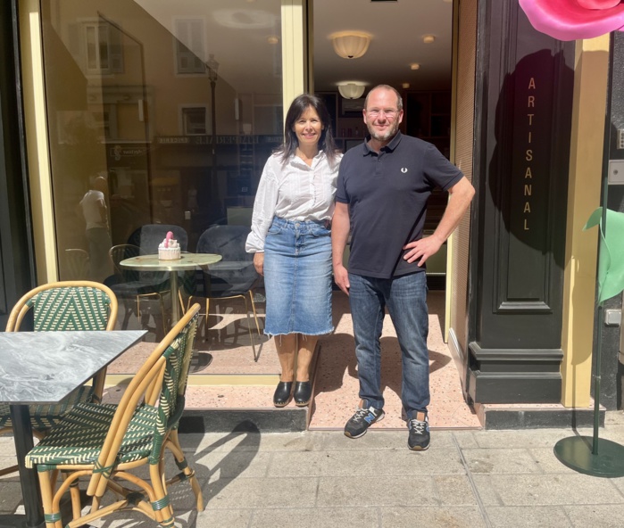 M. et Mme Filidori, Gérants du glacier Filidori M. et Mme Filidori, Gérants du glacier Filidori