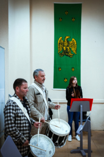 Les membres de la Musique Municipale en répétition. Les membres de la Musique Municipale en répétition.