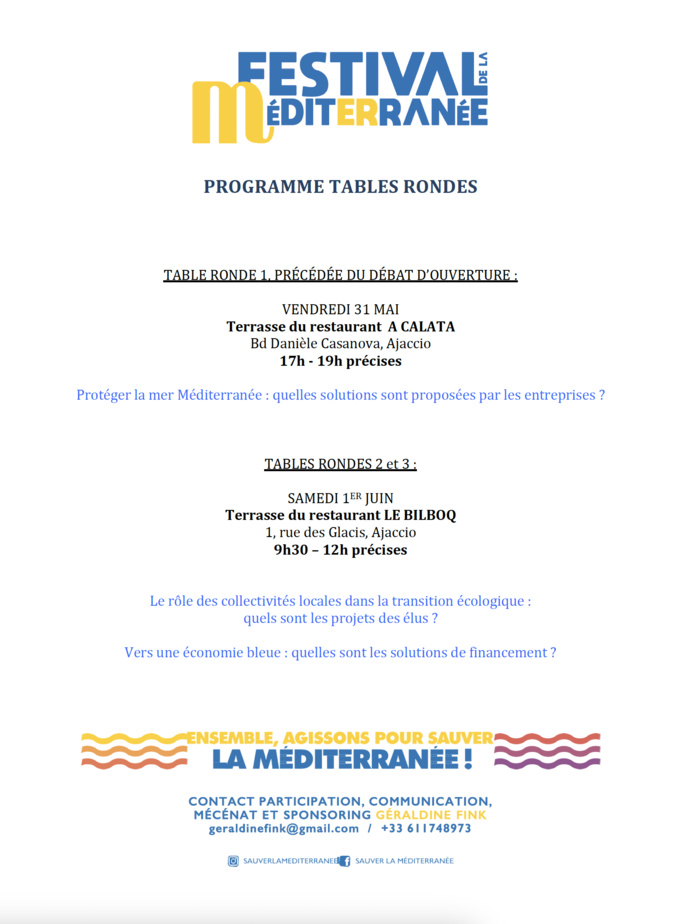 Festival de la Méditerranée du 30 mai au 2 juin