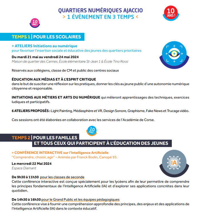 Quartiers Numériques du 21 au 25 mai 2024