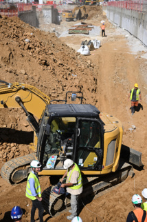 Chantier du Diamant : des opérations de micro-minage pour mieux agrandir le parking. Chantier du Diamant : des opérations de micro-minage pour mieux agrandir le parking.