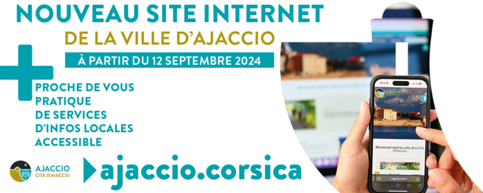 Découvrez le nouveau internet de la Ville d'Ajaccio