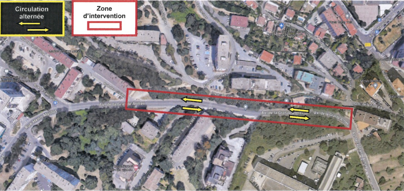 Travaux avenue de la Grande Armée