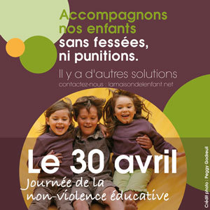La journée de la Non Violence éducative du 30 avril 2016 approche