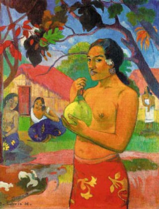 D’après une oevure de GAUGUIN : Femme portant un fruit – 1889