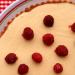 White chocolate tart with raspberries White chocolate tart with raspberries