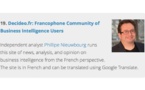 Decideo seul média francophone dans les influenceurs mondiaux en Business Intelligence