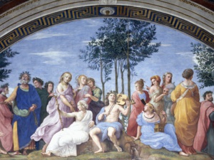 Le Parnasse, peintre Raphaël sur Apollon et les Muses Le Parnasse, peintre Raphaël sur Apollon et les Muses