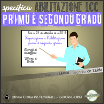 LINGUA CORSA IN LU MONDU PRUFESSIUNALE LINGUA CORSA IN LU MONDU PRUFESSIUNALE