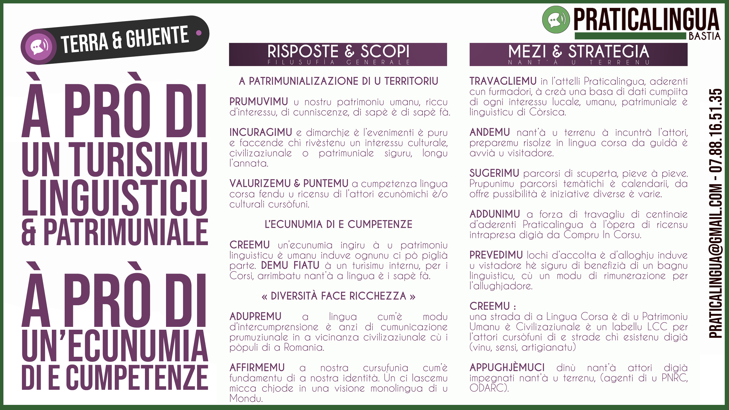 PRUGETTU TERRA È GHJENTE