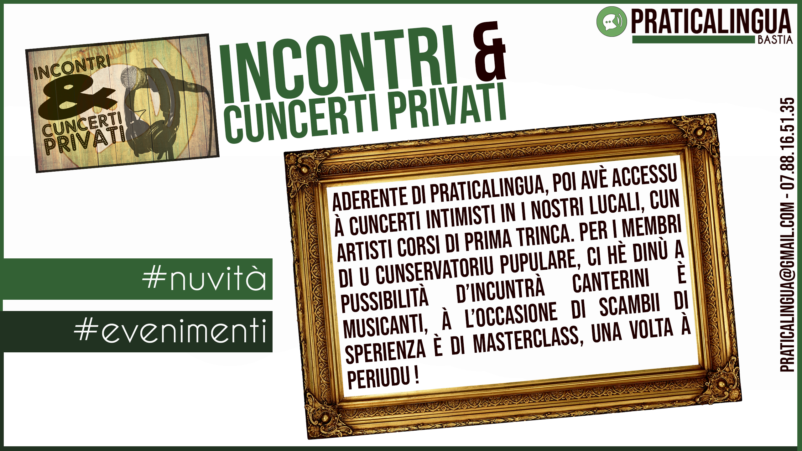 INCONTRI È CUNCERTI PRIVATI