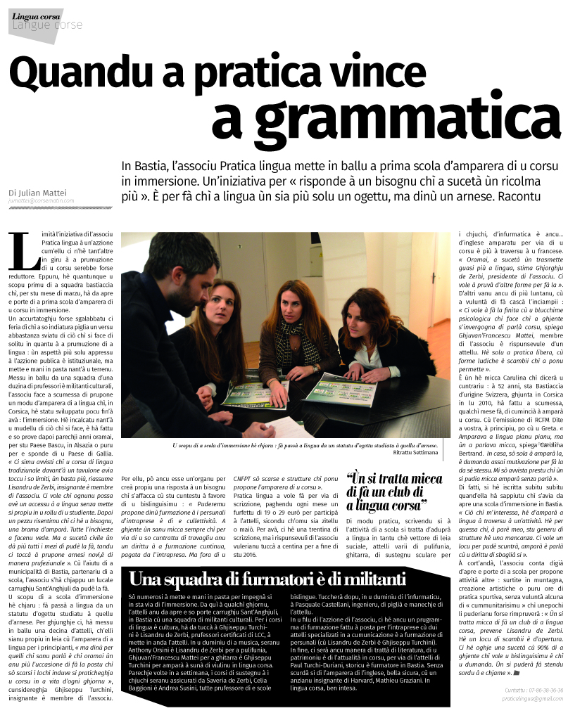 Articulu di u 26/02 - SETTIMANA