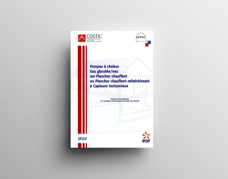 Pompe à Chaleur eau glycolée/eau sur plancher chauffant ou plancher chauffant-rafraichissant à capteurs horizontaux