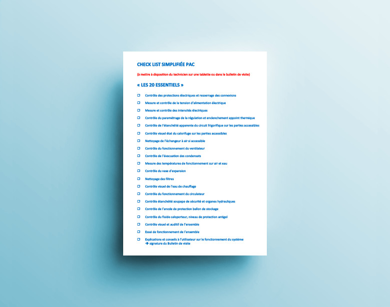 Les 20 points de contrôle essentiels lors d'une visite technicien