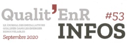 Vu dans le « Tour d'horizon de Qualit'EnR INFOS » du mois de septembre 2020 Vu dans le « Tour d'horizon de Qualit'EnR INFOS » du mois de septembre 2020