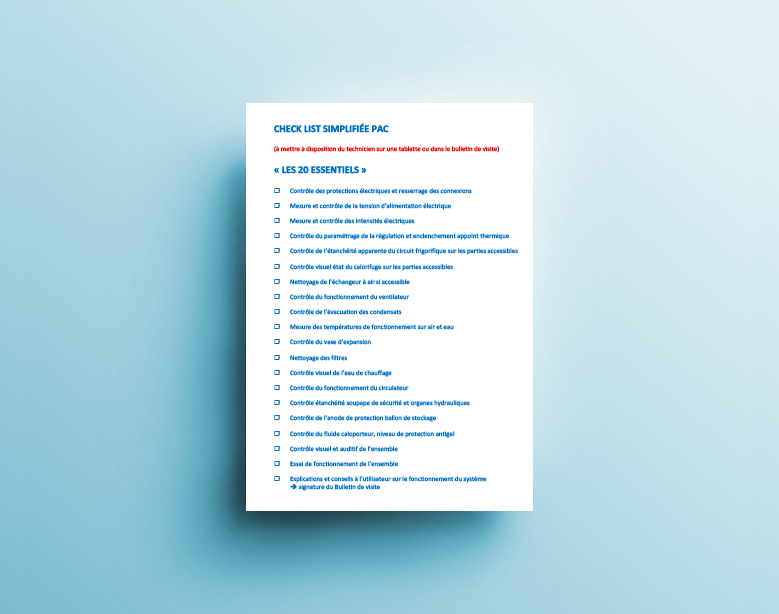 Les 20 points de contrôle essentiels lors d'une visite technicien