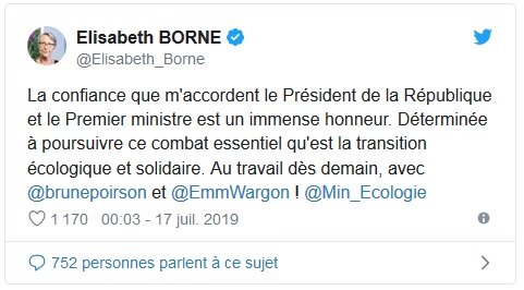 Elisabeth Borne remplace François de Rugy