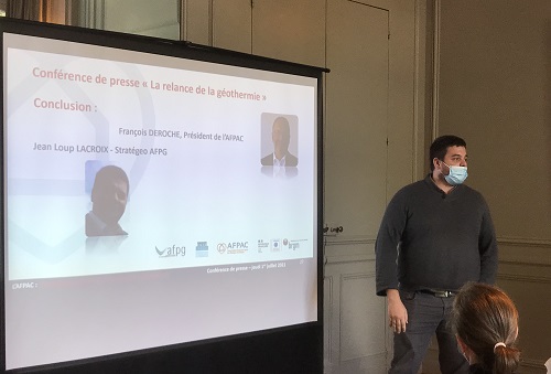 Communiqué de Presse  : En collaboration avec l’AFPG, le BRGM, la FNCCR, l’ADEME, l’AFPAC a présenté « La relance de la Géothermie »