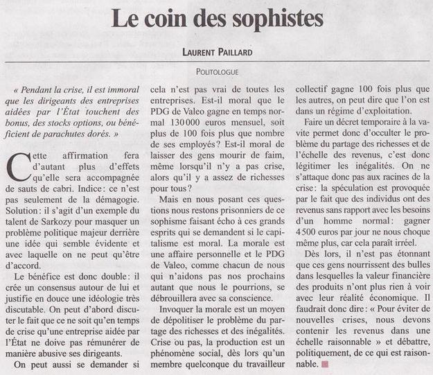 "Est-il moral que le patron de Valéo gagne 100 fois plus que nombre de ses employés ?"