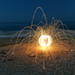Steel Wool Sparks on the Beach Steel Wool Sparks on the Beach