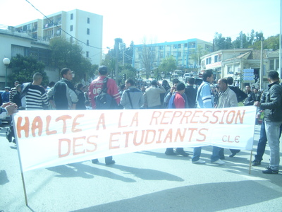 Marche des étudiants contre l'insécurité, ce matin, à Tizi-Ouzou (PH : SIWEL)
