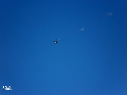 Les hélicoptères tournaient à longueur de journée autour des villages (Photos SIWEL)