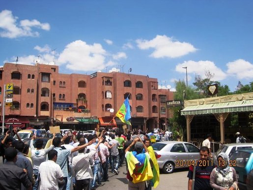 Manifestantion berbère à Marrakech