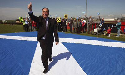 Alex Salmond, le leader du SNP et actuel Premier ministre écossais. Photo : Jeff J-Mitchell/Getty-Images