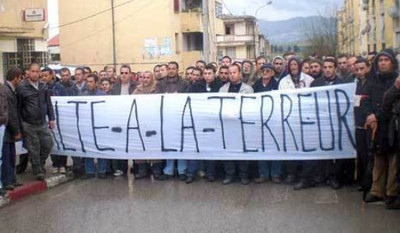 Mobilisation contre l'enlèvement d'un entrepreneur à Imcheddalen en Kabylie (Photo : DR)