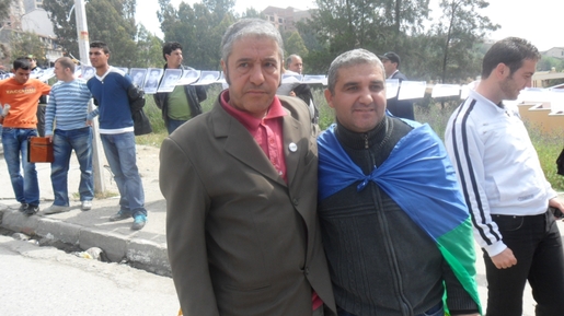 Bouaziz Ait Chebib et Azru Loukad, deux responsables du MAK. Ph/Siwel