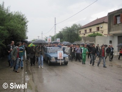 Marche populaire pour la libération de Mourad Bilek et Ali Hamour (PHOTO : SIWEL)