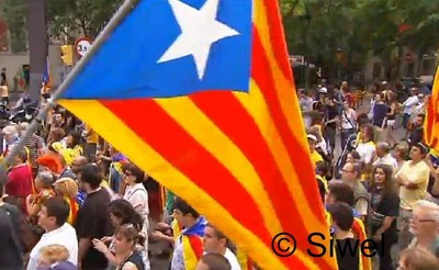 Marche du 9 juillet pour l'indépendance de la Catalogne.