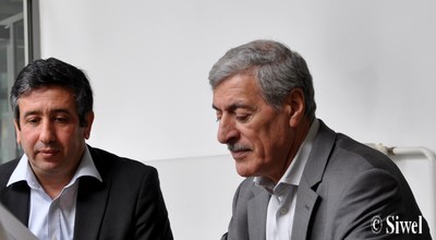 Lyazid Abid à gauche et Ferhat Mehenni (PH/Siwel - Marlene Dittrich-Lux)