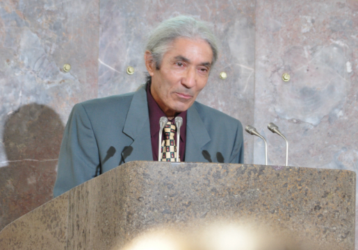 Boualem Sansal lors de son discours de remise du prix Friedenspreis 2011 à Francfort, le 16/10/2011. (Photo : SIWEL/Uli Rohde)