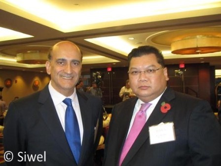 Le professeur Walid Phares (à gauche) et le docteur Peter Pham, vice-président de l'ASMEA (PH/ W.P)