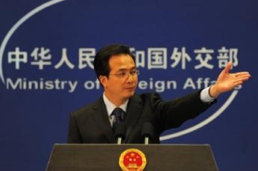 Le porte-parole du ministère chinois des Affaires étrangères, Hong Lei.  PHOTO: AFP