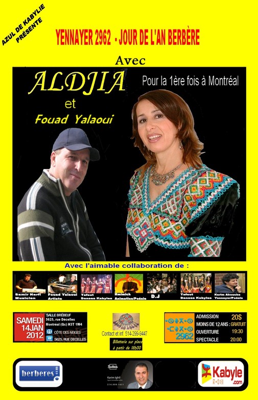 Grande soirée artistique au Québec à l’occasion du nouvel an amazigh