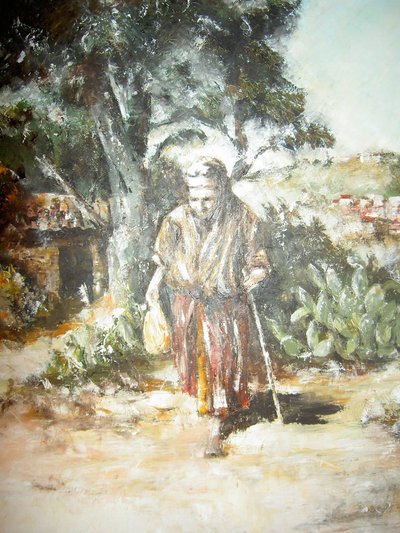 Femme Kabyle toile de Hocine Hettal