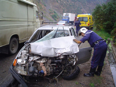 Intervention de la Protection civile lors d'un accident de la route ( PHOTO : DR)