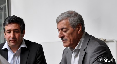 Ferhat Mehenni avec Lyazid Abid au Bundestag, Allemagne (PH/SIWEL)