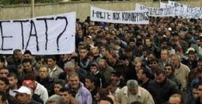 Mobilisation pour la libération de Mokrane Belkessam à Mekla en mars dernier (PH/DR)