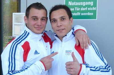 Samir Ait-Saïd (à g.) et Thomas Bouhail (à d.) : 2 gymnastes français d'origine kabyle (PH/DR)