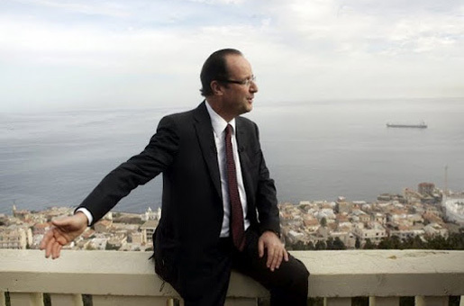 François Hollande à la tête d'une délégation du PS en visite à Alger, en décembre 2010 (PH/DR)