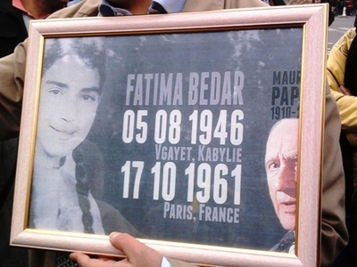 Fatima Bedar, 15 ans, une des victimes du massacre du 17 octobre 1961 (Photo : SIWEL/HouraKabylie)