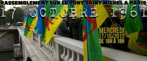 Hommage aux victimes kabyles des évènements d’Octobre 1961 : rassemblement aujourd'hui (mercredi) sur le Pont Saint-Michel, de 16 à 18h