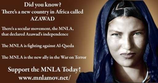 Affiche appelant à soutenir l'Azawad et le MNLA.PH/DR
