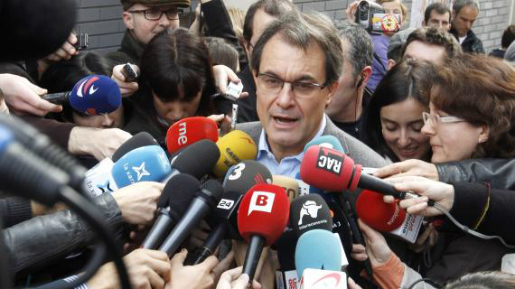 Le chef du parti indépendantiste catalan CiU Artur Mas, le 25 novembre (PH/DR)