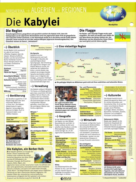 Les éditions autrichiennes Atlas publient une carte de la Kabylie