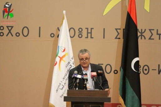 François Alfonsi, Eurodéputé corse, Président du groupe d'amitié Euro-Amazigh au Parlement Européen. Ici, le 12 janvier 2013 à Tripoli au Forum international sur les droits constitutionnels des Amazighs de Libye. (Photo/ Zuwara Média)
